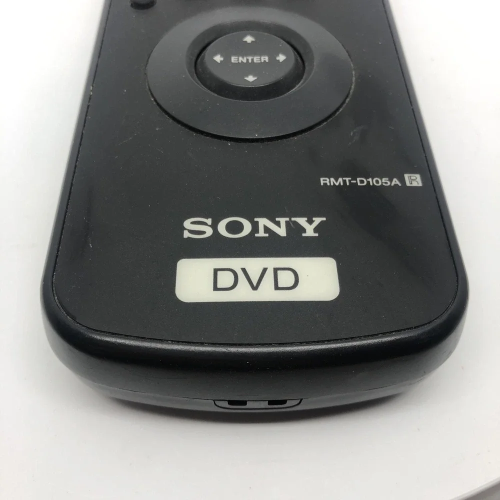 Sony DVD Player Remote‎ Control RMT-D105A Black - Tested and Works Requires 2 AA